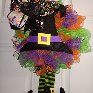 Colorful Handmade Witch Wreath